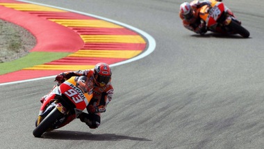 MotoGp Aragon, Marquez subito out
