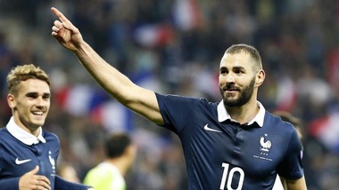 Francia-Armenia, doppietta e infortunio per Benzema
