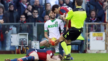 Serie A, giudice sportivo: stangata per Berardi. Stop Destro-Gentiletti