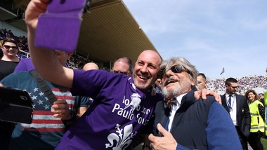 Fiorentina-Sampdoria: Ferrero show, quanti selfie con i viola
