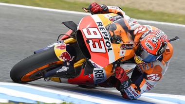 MotoGp, Jerez: a Marquez il warm up, Rossi secondo