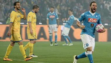 Serie A, Napoli-Frosinone 4-0: Higuain nella storia con 36 gol, azzurri in Champions