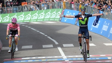 Giro d'Italia, 16ª tappa: Valverde trionfa, Nibali crolla