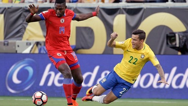 Coppa America, Brasile-Haiti 7-1: tripletta di Coutinho