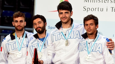 Europei Scherma, Italia d'argento nel fioretto maschile