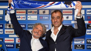 Giampaolo, primo giorno con Ferrero alla Sampdoria