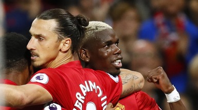 Premier League, Manchester United-Southampton 2-0: applausi per Pogba, Ibrahimovic show