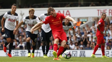 Risultati Premier League: 1-1 tra Tottenham e Liverpool. Alle 16 il derby Ranieri-Guidolin