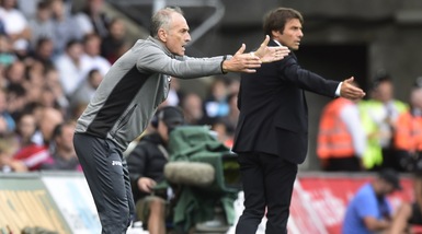 Chelsea, Conte show in panchina contro Guidolin