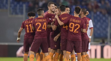 Serie A, Roma-Crotone 4-0. Totti show, doppietta di Dzeko