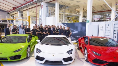 Matteo Renzi visita la Lamborghini