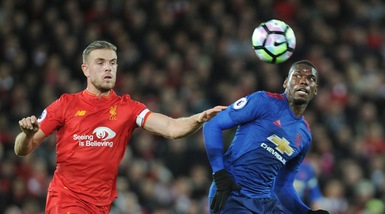 Premier League, Liverpool-Manchester United 0-0. Pogba e Ibrahimovic non incidono