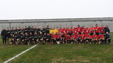 Tanto agonismo e sportività per la prima partita di rugby tra carcerati