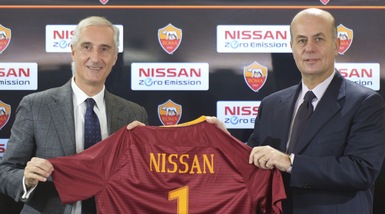 La Roma diventa green: partnership con Nissan