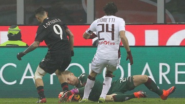 Hart, scontro shock con Lapadula ma resta in campo incerottato