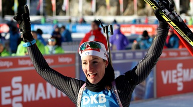 Biathlon, l'azzurra Runggaldier sale sul podio di Coppa del Mondo