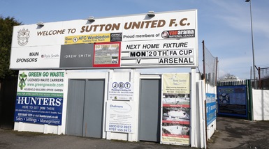 FA Cup, Sutton-Arsenal: un piccolo stadio per una grande sfida