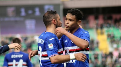 Serie A, Palermo-Sampdoria: 1-1: Quagliarella risponde a Nestorovski