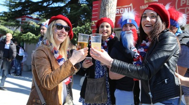 Italia-Francia, lo spettacolo dei tifosi all'Olimpico