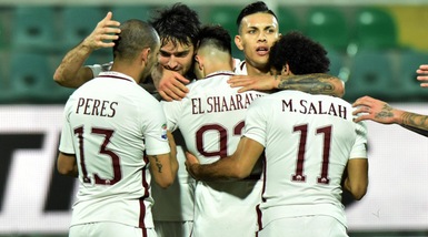 Serie A, Palermo-Roma 0-3: decidono El Shaarawy, Dzeko e Peres, Napoli a -2
