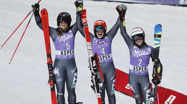 Sci: le immagini della tripletta azzurra ad Aspen