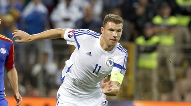 Albania-Bosnia 1-2, festa Dzeko: gol numero 50 con la Nazionale