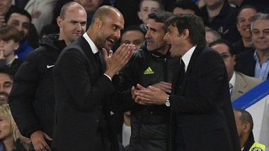 Conte e Guardiola, lite a bordocampo durante Chelsea-Manchester City