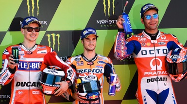 MotoGp Catalogna: qualifiche a Pedrosa, Petrucci velocissimo, Rossi solo 13°
