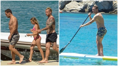 Al mare con Totti e Nainggolan: che spasso tra moto d'acqua e surf!