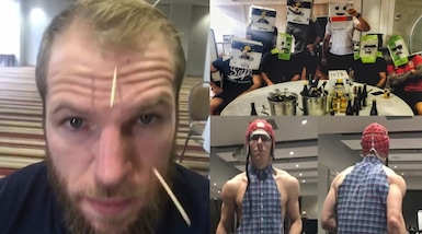 Rugby, la selezione britannica festeggia così il pari con gli All Blacks