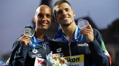 Nuoto, rientro trionfale per gli azzurri del sincro