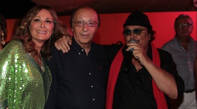 Luciano Moggi al Twiga: canta e balla con Umberto Smaila