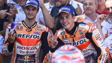 MotoGp, sfida sul trattore per Marquez e Pedrosa