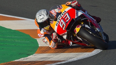 MotoGp, test Valencia: Marquez domina, Rossi 12°