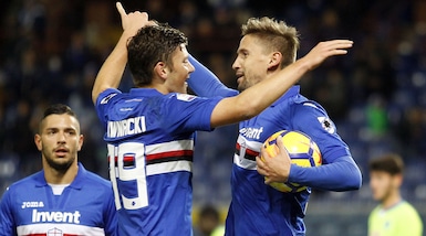 Coppa Italia, Sampdoria-Pescara 4-1: il tridente blucerchiato schianta Zeman