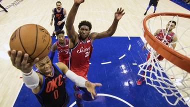 Westbrook doma i Sixers, Spurs travolti a Houston