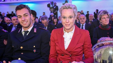 Che look Federica Pellegrini ai Collari d'Oro!