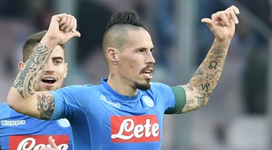 Serie A, Napoli-Sampdoria 3-2: Hamsik gol, tre punti per superare Maradona