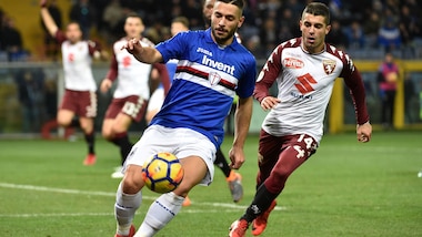 Serie A Sampdoria, allenamento in gruppo per Caprari