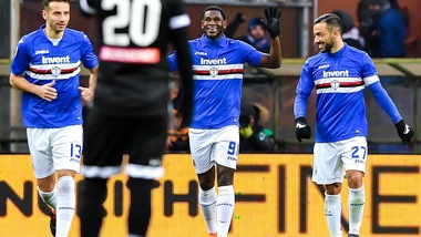 Serie A Sampdoria, Quagliarella e Zapata parzialmente in gruppo