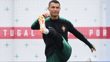 Cristiano Ronaldo, primo allenamento in Russia