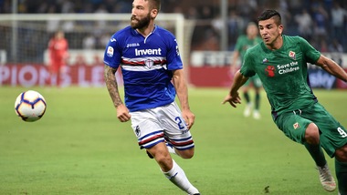 Serie A Sampdoria, lavoro specifico per Tonelli