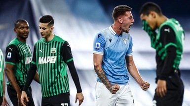 Serie A, Lazio-Sassuolo 2-1: Milinkovic e Immobile firmano la rimonta