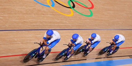 Olimpiadi, record italiano per l'inseguimento maschile su pista: chiude 2°