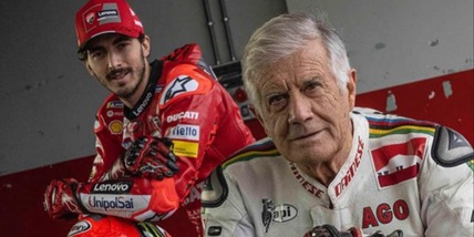 Ducati, Bagnaia incontra Agostini: i due campioni a Misano