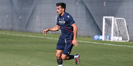 Bologna, Kasius e Sansone si allenano in gruppo