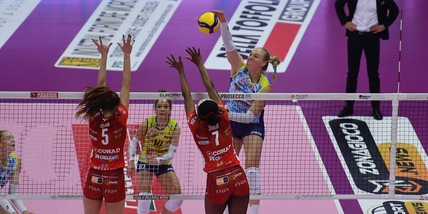 Cuneo brinda in Coppa, Conegliano campione d'Inverno