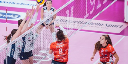 Per Trento prima vittoria, battuta Cuneo al tie break