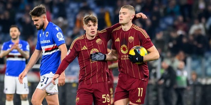 Roma-Sampdoria 4-1: doppietta per Dovbyk, in gol Baldanzi e Shomurodov