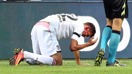 Inter-Palermo: Balogh infortunio choc, colpito da D'ambrosio